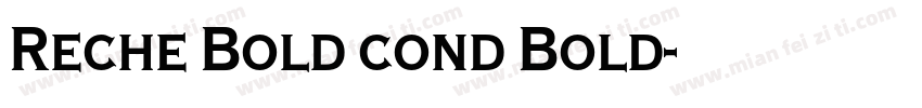 Reche Bold cond Bold字体转换